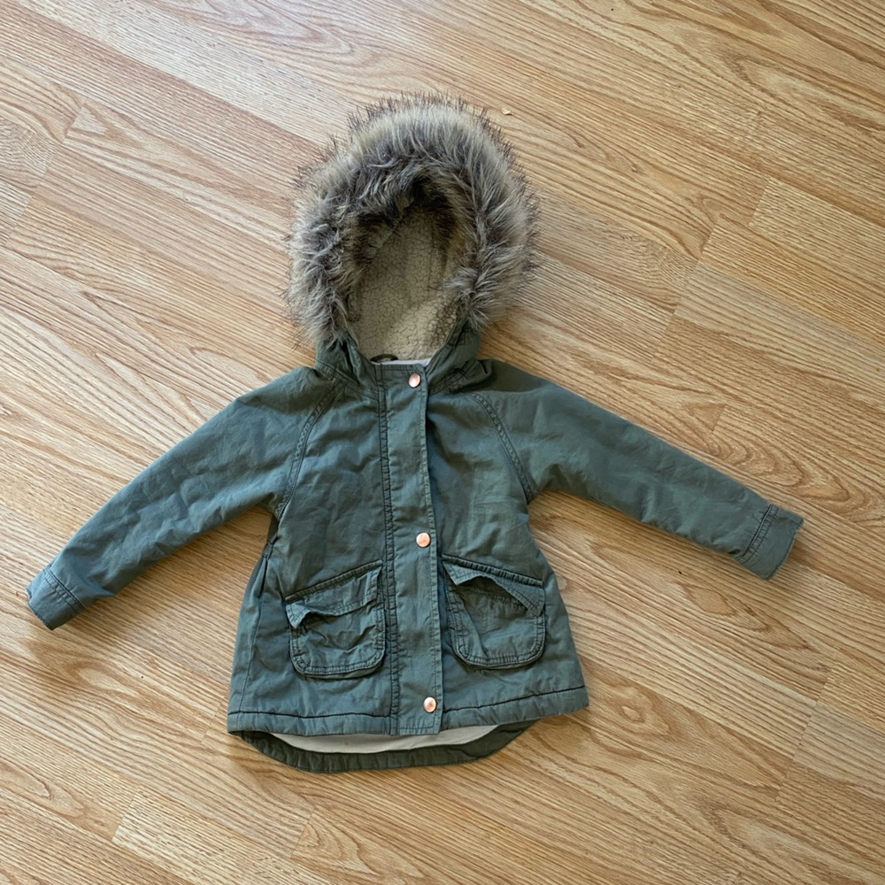 Army green coat